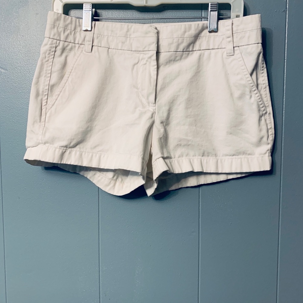 White J. Crew chino shorts